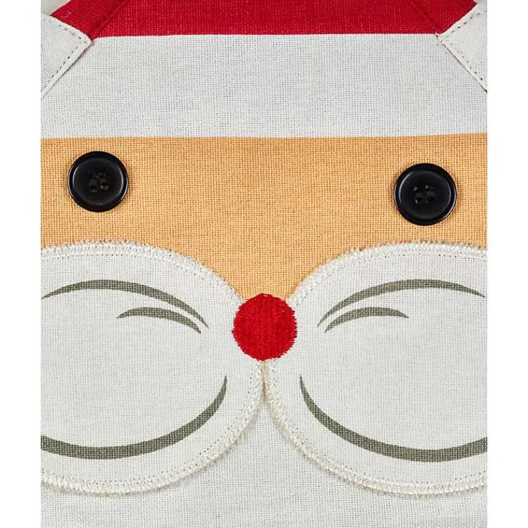 New Red Santa Gingham 3-pc. Dishtowel & Potholder Set Christmas Dining & Entertaining