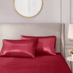 Kirklands Home Bed Sheets|Satin King 2-pc. Pillow Case Set Red
