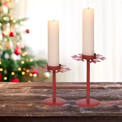 Discount Snowflake Christmas Candle Holders, Set of 2 Christmas Decorations