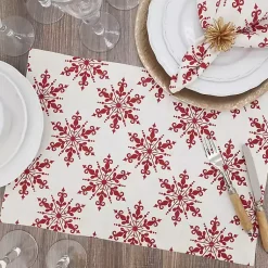 Online Red Snowflake Christmas Placemats, Set of 4 Christmas Dining & Entertaining