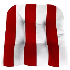 Kirklands Home Outdoor Cushions & Pillows|Red Stripe French 3-pc. Outdoor Wicker Cushion Set