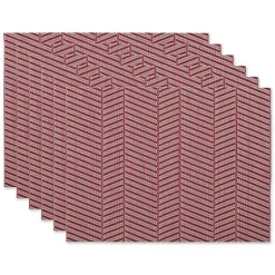 Kirklands Home Table Linens|Textu Twill Weave Placemats, Set of 6 Red