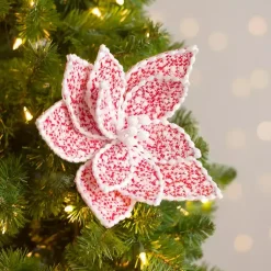 Tweed Magnolia Picks, Set of 2 Christmas Tree Decorations