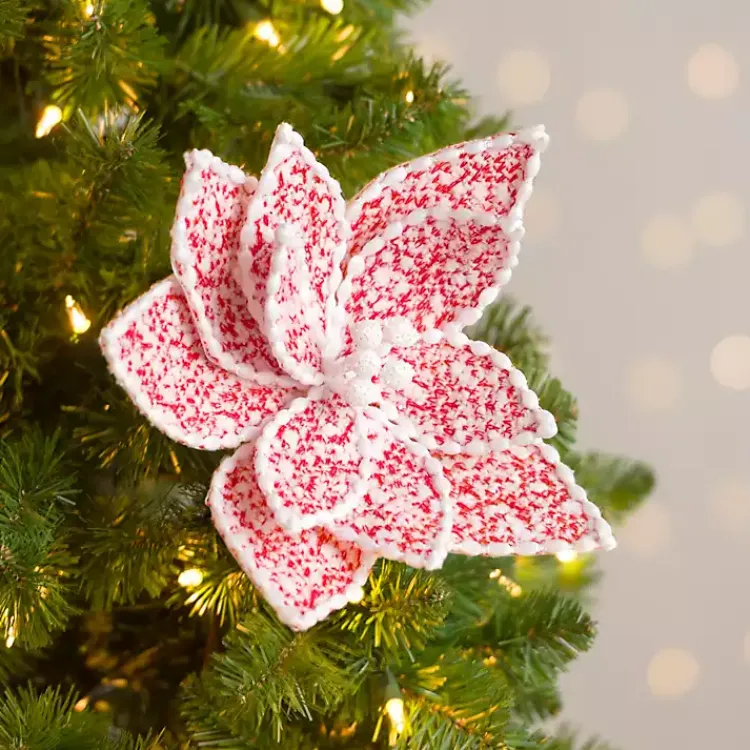 Tweed Magnolia Picks, Set of 2 Christmas Tree Decorations