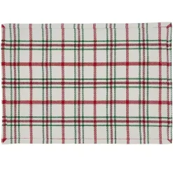 Best Red Wide Plaid Christmas Placemats, Set of 4 Christmas Dining & Entertaining