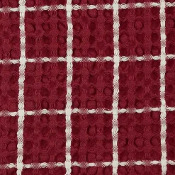 Kirklands Home Kitchen Accessories|Windowpane Oversized Dish Towels, Set of 2 Red