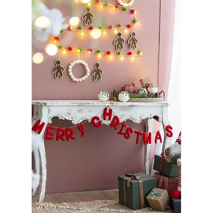 Sale Wool Merry Christmas Banner Christmas Art & Wall Decor