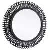 Kirklands Home Decorative Mirrors|Reina Black Bamboo Wall Mirror