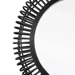 Kirklands Home Decorative Mirrors|Reina Black Bamboo Wall Mirror