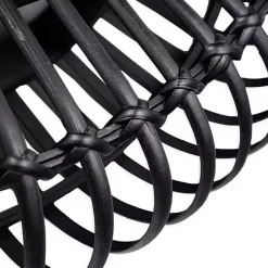 Kirklands Home Decorative Mirrors|Reina Black Bamboo Wall Mirror