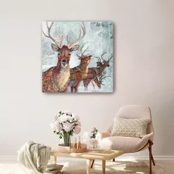 Sale Reindeer Friends Canvas Art Print Christmas Art & Wall Decor