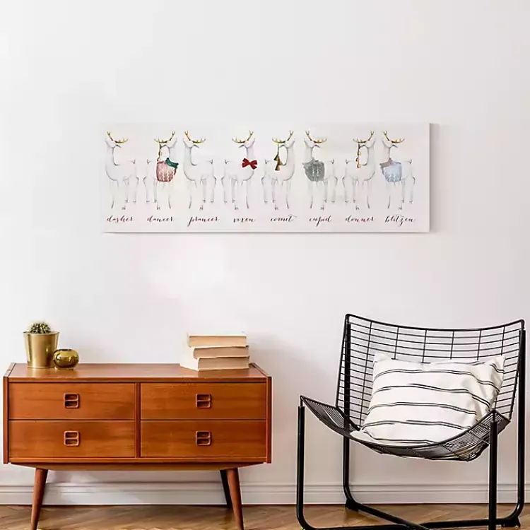 Clearance Reindeer Lineup Canvas Art Print Christmas Art & Wall Decor