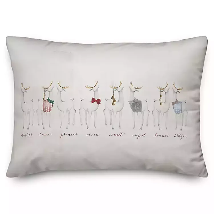 Hot Reindeer Lineup Christmas Pillow Christmas Pillows