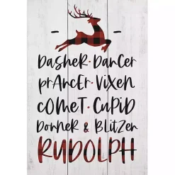 Best Reindeer List Wood Wall Plaque Christmas Art & Wall Decor