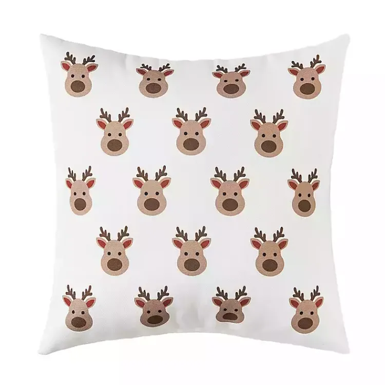 Best Reindeer Pattern Indoor/Outdoor Pillow Christmas Pillows