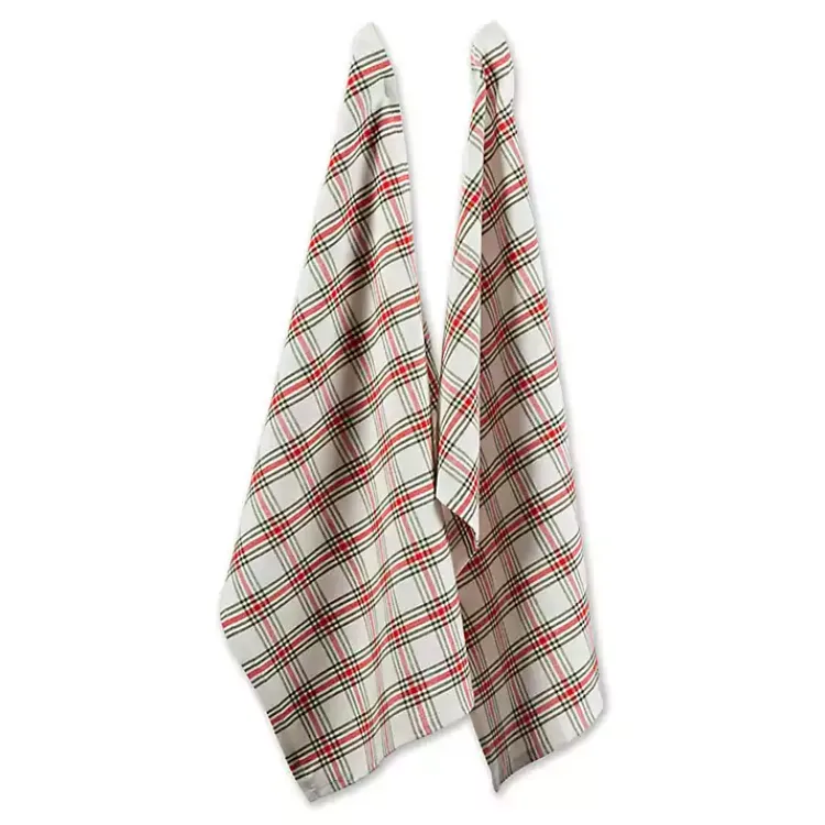 Hot Reindeer Plaid 3-pc. Dishtowel & Potholder Set Christmas Dining & Entertaining