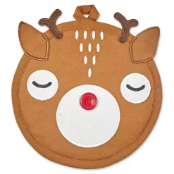 Hot Reindeer Plaid 3-pc. Dishtowel & Potholder Set Christmas Dining & Entertaining