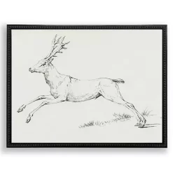 Clearance Reindeer Sketch Framed Art Print Christmas Art & Wall Decor