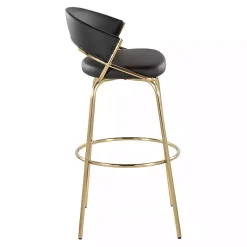 Kirklands Home Bar Stools & Counter Height Stools|Remy & Gold Swivel Bar Stools, Set of 2 Black
