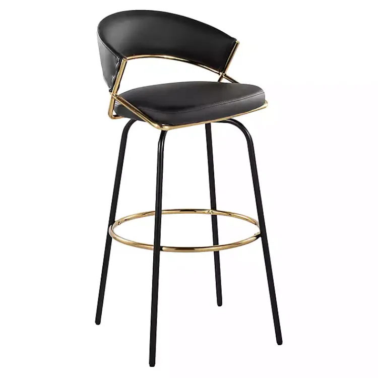 Kirklands Home Bar Stools & Counter Height Stools|Remy Swivel Bar Stools, Set of 2 Black