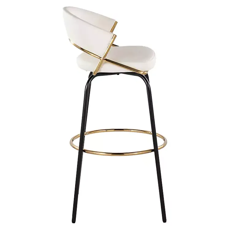 Kirklands Home Bar Stools & Counter Height Stools|Remy Swivel Bar Stools, Set of 2 White