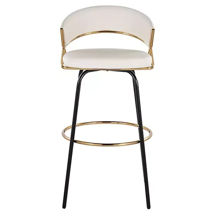 Kirklands Home Bar Stools & Counter Height Stools|Remy Swivel Bar Stools, Set of 2 White