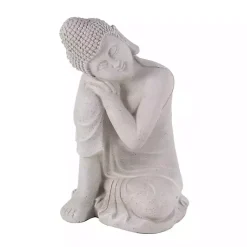 Kirklands Home Garden Statues|Resting Buddha Statue Gray