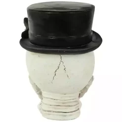 New Resting Skull in a Top Hat Halloween Decoration Halloween