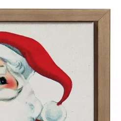 Sale Retro Santa with Martini Framed Canvas Art Print Christmas Art & Wall Decor
