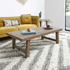 Kirklands Home Coffee Tables|Roane Gray Reclaimed Pine Coffee Table