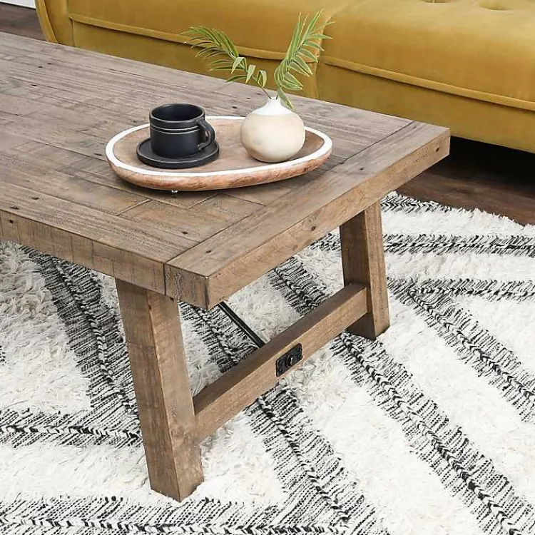 Kirklands Home Coffee Tables|Roane Gray Reclaimed Pine Coffee Table