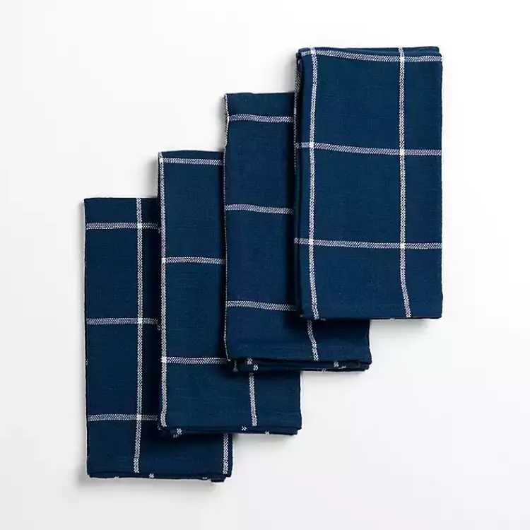 Kirklands Home Table Linens|Robby Navy Napkins, Set of 4 Blue
