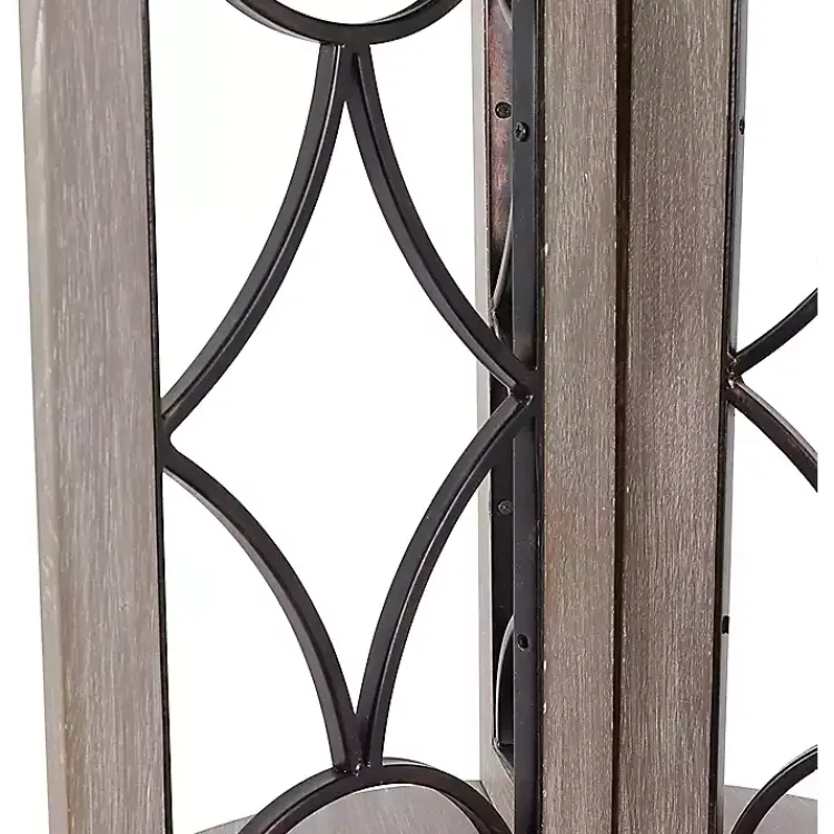 Kirklands Home Accent & End Tables|Roberta Wood Decorative Metal Accent Table Gray