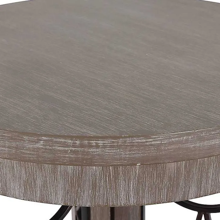 Kirklands Home Accent & End Tables|Roberta Wood Decorative Metal Accent Table Gray