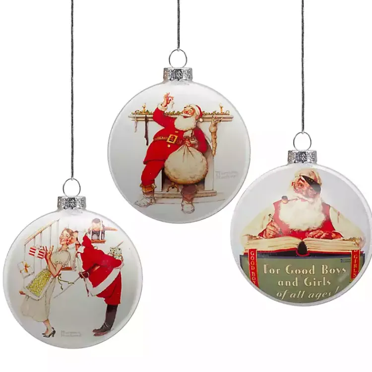 Best Rockwell Classic Holiday Scene Ornaments, Set of 3 Christmas Ornaments
