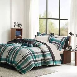 Kirklands Home Comforters|Roger Plaid 9-pc. Full Comforter Set