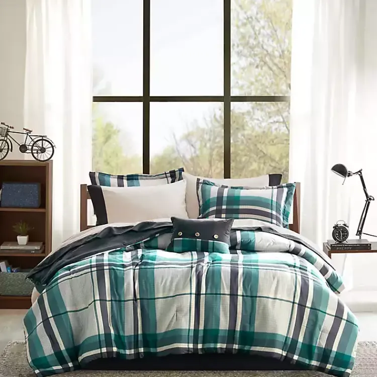 Kirklands Home Comforters|Roger Plaid 7-pc. Twin Comforter Set