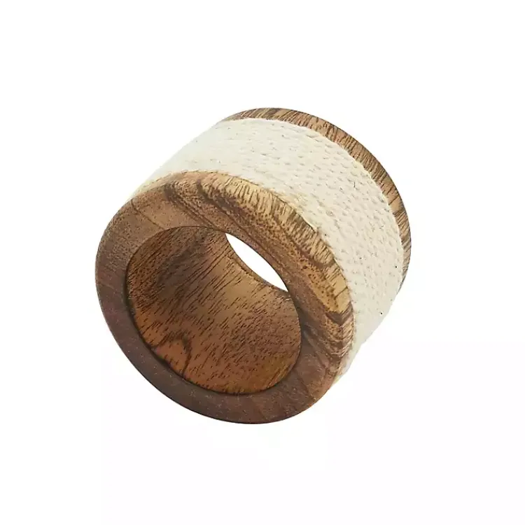 Kirklands Home Table Linens|Rope Wrapped 4-pc. Napkin Ring Set