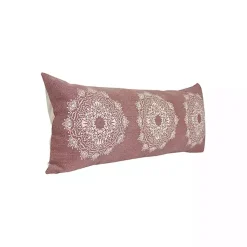 Hot Rose Bohemian Medallion Lumbar Pillow Pillows
