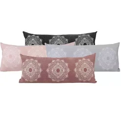 Hot Rose Bohemian Medallion Lumbar Pillow Pillows