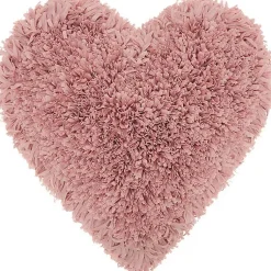 New Rose Shaggy Heart Shaped Pillow Valentines Day Decorations