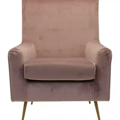 Kirklands Home Accent Chairs|Rose Velvet Lana Accent Chair Pink