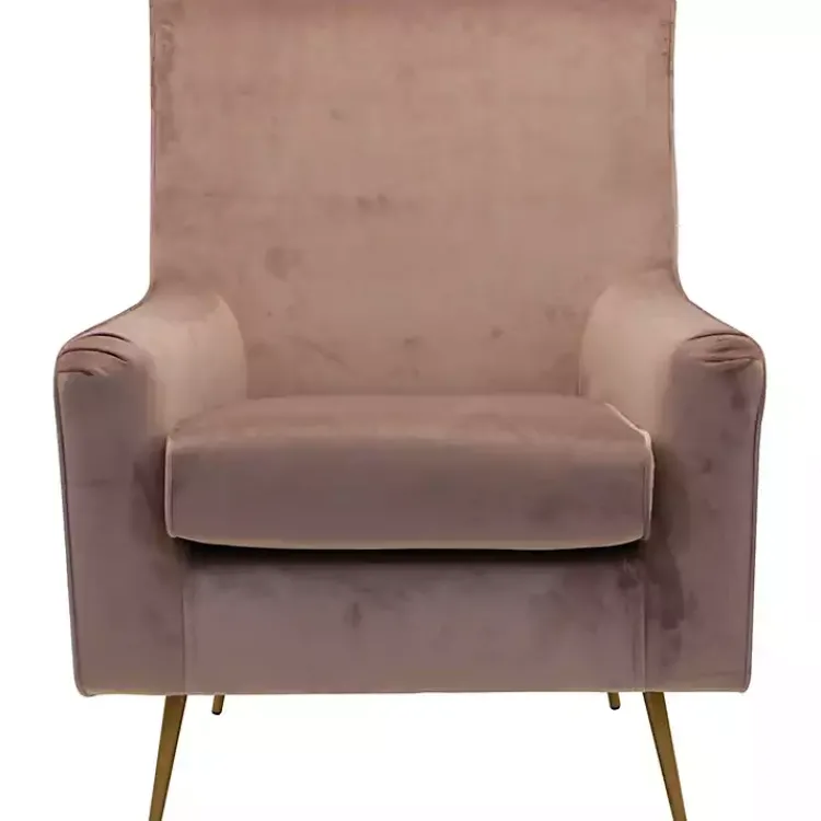 Kirklands Home Accent Chairs|Rose Velvet Lana Accent Chair Pink