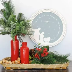 Outlet Round A Child is Born Wall Plaque Christmas Art & Wall Decor