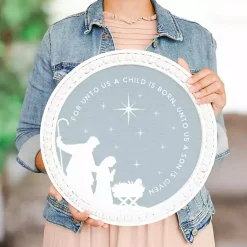 Outlet Round A Child is Born Wall Plaque Christmas Art & Wall Decor
