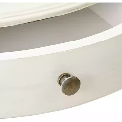 Kirklands Home Accent & End Tables|Round Antique Pedestal Accent Table White