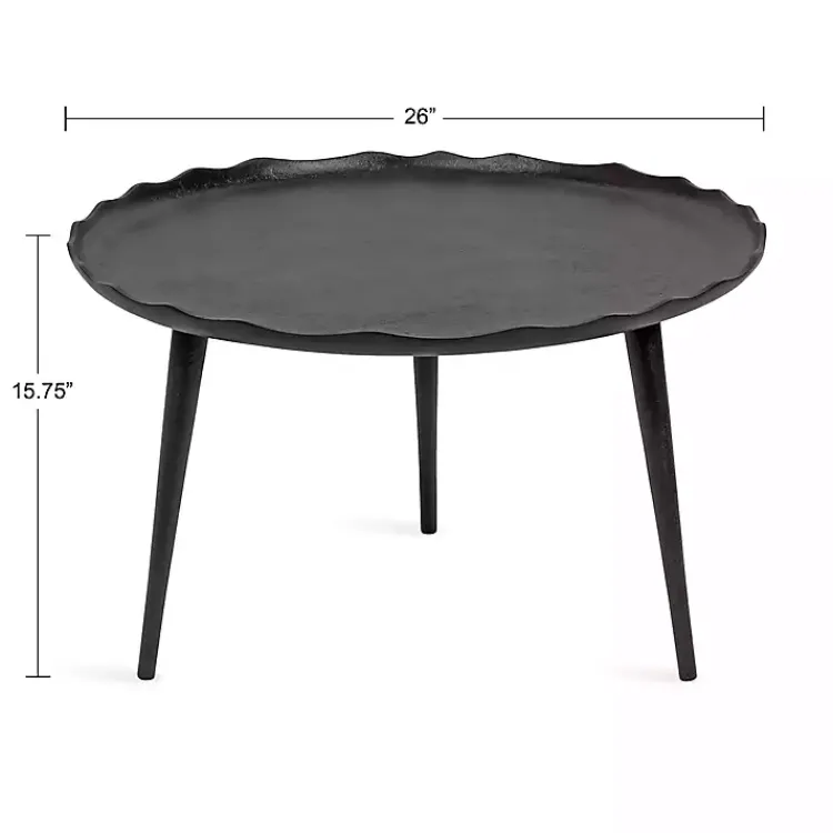Kirklands Home Coffee Tables|Round Alessia Coffee Table Black