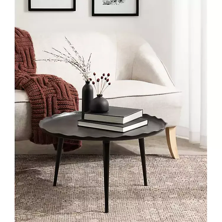Kirklands Home Coffee Tables|Round Alessia Coffee Table Black