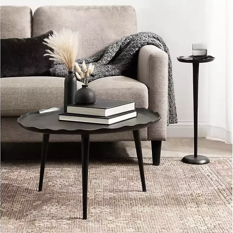 Kirklands Home Coffee Tables|Round Alessia Coffee Table Black