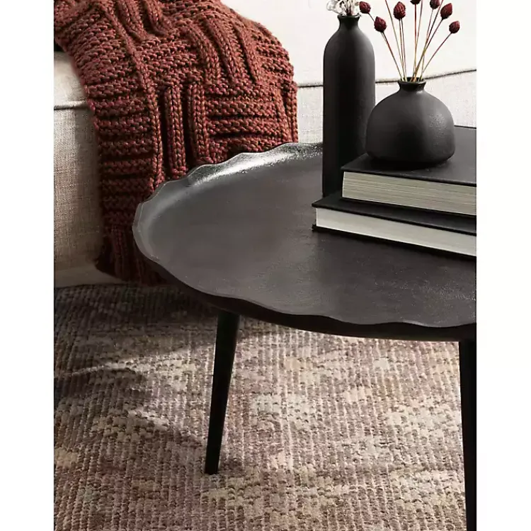 Kirklands Home Coffee Tables|Round Alessia Coffee Table Black